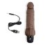Коричневый вибратор с клиторальным выступом 7 Realistic Vibrator - 21,5 см. - Коричневый вибратор с клиторальным выступом 7 Realistic Vibrator - 21,5 см.