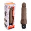 Коричневый вибратор с клиторальным выступом 7 Realistic Vibrator - 21,5 см. - Коричневый вибратор с клиторальным выступом 7 Realistic Vibrator - 21,5 см.