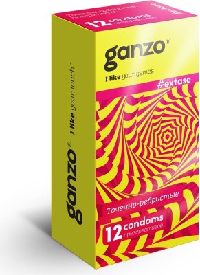 Презервативы анатомической формы с точечной и ребристой структурой Ganzo Extase - 12 шт. Длина: 18 см. Прозрачные презервативы Ganzo Extase анатомической формы с силиконовой смазкой и накопителем имеют точечную и ребристую поверхность для максимальной стимуляции партнерши. Изготовлены из натурального высококачественного латекса. Проверены с использованием электростатической технологии для большей надежности. Ganzo – презервативный бренд родом из Великобритании, сочетающие в себе качество и доступную стоимость. Все презервативы проходят через 5-ступенчатую систему тестирования электроникой. Натуральный латекс премиального качества и гипоаллергенная смазка на силиконовой основе в составе обеспечат гладкое скольжение во время фрикций. Обязательная сертификация подтверждает качество и безопасность продукции Ganzo. Толщина стенки - 0,06 мм. Ширина - 52+/-2 мм. В упаковке - 12 шт. - Регистрационное удостоверение РФ: РЗН 2023/20124 - Дата регистрации медицинского изделия: 19.04.2023 г. - Срок действия регистрационного удостоверения: бессрочно - Представитель изготовителя медицинского изделия: ООО «СПЕКТРУМ», 105066, Россия, Москва, вн.тер.г. муниципальный округ Басманный, ул. Нижняя Красносельская, д. 35, стр. 64, помещ. 3Н/6 - Номер модели: 9039886. Страна: Великобритания. Материал: латекс. Объем: 12 шт.