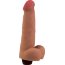 Большой реалистичный виброфаллос с мошонкой - 20,5 см. - Большой реалистичный виброфаллос с мошонкой - 20,5 см.