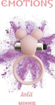 Розовое эрекционное виброколечко Emotions Minnie Light pink