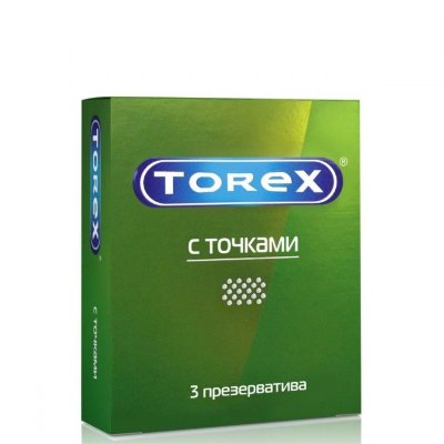 Текстурированные презервативы Torex С точками - 3 шт. Длина: 18.5 см. Презервативы с точками – один из самых популярных видов. Они не только защищают от ЗППП и нежелательной беременности, но и дополнительно стимулируют партнёршу во время секса. Производятся из натурального латекса. Добавляемый лубрикант выполнен на силиконовой основе и является гипоаллергенным. В упаковке - 3 шт. Номинальная ширина - 54 мм. Толщина стенки - 0,06 мм. - Регистрационное удостоверение РФ: РЗН 2018/7021 - Дата регистрации медицинского изделия: 09.04.2018 г. - Срок действия регистрационного удостоверения: бессрочно - Представитель изготовителя медицинского изделия: ООО «Бергус», 601270, Владимирская обл., Суздальский район, пос. Боголюбово, ул. Ленина, д.14. Страна: Россия. Материал: латекс. Объем: 3 шт.
