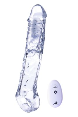 Прозрачная насадка-удлинитель Length Enhancer With Bullet с подхватом - 22,3 см. Длина: 22.3 см. Диаметр: 4 см. Прозрачная насадка-удлинитель Length Enhancer With Bullet с подхватом. Эластичная и приятная на ощупь. Перезаряжаемая вибропуля с пультом ДУ. Длина полости - 8,9 см. Страна: Китай. Материал: термопластичный эластомер (TPE). Батарейки: встроенный аккумулятор.