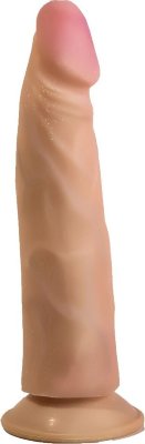 Нежный фаллоимитатор на присоске - 18,5 см. Длина: 20.5 см. Диаметр: 4.4 см. Эта возбуждающая на вид секс-игрушка просто не может разочаровать. Выполненная из уникального материала неоскин, пластичного и такого же бархатистого на ощупь, как кожа человека, она обещает вам незабываемый вагинальный массаж, в том числе самых дальних и чувствительных уголков. Фаллоимитатор отличается от прочих гладкой нежно-розовой головкой и ярко выраженным рельефом из вен. Присоска у основания стимулятора гарантирует надёжную фиксацию на твёрдой поверхности – полу, мебели, кафеле в ванной. Рабочая длина - 19 см. Диаметр головки - 3,6 см. Страна: Россия. Материал: неоскин.