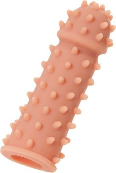 Телесная реалистичная насадка KOKOS Extreme Sleeve 03 с дополнительной стимуляцией - 12,7 см.