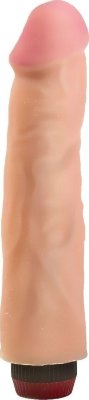 Реалистичный вибромассажер с встроенным пультом - 21 см. Длина: 24.2 см. Диаметр: 4.9 см. Долгий секс, множественные оргазмы, страсть, незабываемые горячие ночи. Теперь это не мечты, а реальность. С новым вибромассажером, который приятен на ощупь, выполнен с четко выраженной головкой и рельефным стволом, можно позволить себе все, что угодно! Вибрирующий элемент расположен по все длине ствола дилдо, скорость регулируется поворотом колесика в его основании. Подарите себе 21 сантиметр наслаждения! Рабочая длина - 21 см. Диаметр головки - 4,6 см. Страна: Россия. Материал: неоскин. Батарейки: 2 шт., тип AA.