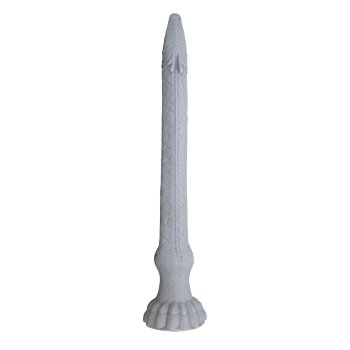 Серый силиконовый фаллоимитатор Basilisk - 43 см.