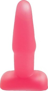 Розовый гелевый плаг на подставке - 14 см.