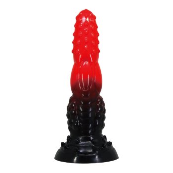 Силиконовый фантазийный фаллоимитатор Fire Dragon - 24,5 см.