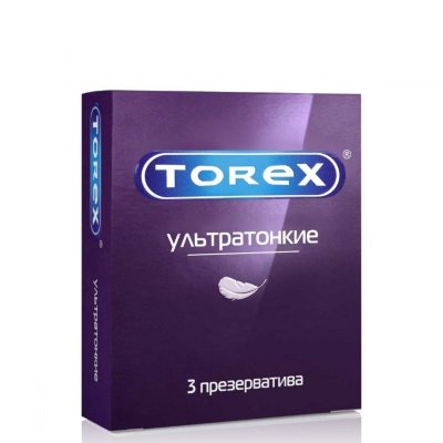 Презервативы Torex Ультратонкие - 3 шт. Длина: 19 см. Презервативы Torex ультратонкие – самый популярный вид данного бренда и пользуется постоянным спросом благодаря максимально естественным ощущениям во время близости. Натуральный латекс, уменьшенная толщина стенки. В упаковке - 3 шт. Номинальная ширина - 55 мм. Толщина стенки - 0,04 мм. - Регистрационное удостоверение РФ: РЗН 2018/7021 - Дата регистрации медицинского изделия: 09.04.2018 г. - Срок действия регистрационного удостоверения: бессрочно - Представитель изготовителя медицинского изделия: ООО «Бергус», 601270, Владимирская обл., Суздальский район, пос. Боголюбово, ул. Ленина, д.14. Страна: Россия. Материал: латекс. Объем: 3 шт.