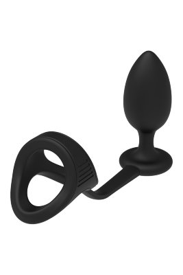 Черное эрекционное кольцо с анальной пробкой Cockstrap With Anal Plug Длина: 1 см. Черное эрекционное кольцо с анальной пробкой Cockstrap With Anal Plug. Страна: Китай. Материал: силикон.