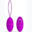 Лиловое гладкое виброяйцо с пультом ДУ Joanne - Лиловое гладкое виброяйцо с пультом ДУ Joanne
