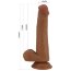 Коричневый фаллоимитатор с подвижной кожей Tallen - 22 см. - Коричневый фаллоимитатор с подвижной кожей Tallen - 22 см.