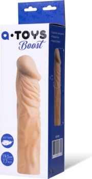 Насадка с ярко выраженной головкой и рельефным стволом - 19 см.