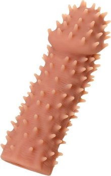 Телесная реалистичная насадка KOKOS Extreme Sleeve 07 с дополнительной стимуляцией - 12,7 см.