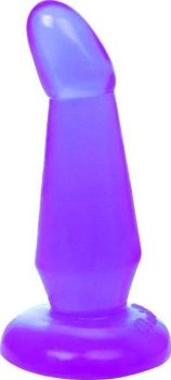 Фиолетовая анальная пробка без вибрации - 12 см.