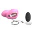 Розовый U-образный стимулятор клитора и точки G с пультом ДУ Wonderlover - Розовый U-образный стимулятор клитора и точки G с пультом ДУ Wonderlover