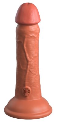 Фаллоимитатор цвета карамели 6 Vibrating Silicone Dual Density Cock - 17,8 см. Длина: 17.8 см. Диаметр: 3.7 см. Силиконовый фаллоимитатор King Cock Elite изготовлен из высококачественного материала Elite Silicone двойной плотности. Реалистичная силиконовая внешняя оболочка гладкая на ощупь, а твердый силиконовый внутренний стержень жесткий и прямой, как настоящий пенис, что делает ваше удовольствие максимально приближенным к реальным ощущениям! Надежная присоска была разработана для превосходной фиксации, что дает больше универсальности и удобства во время использования. Присоска совместима с большинством ремней для страпонов. Каждый King Cock изготовлен из совместимых материалов и тщательно проверен на соответствие высочайшим стандартам качества. Рабочая длина - 15,2 см. Страна: Китай. Материал: силикон.