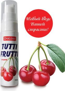 Гель-смазка Tutti-frutti с вишнёвым вкусом - 30 гр.