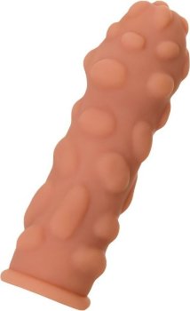 Телесная реалистичная насадка KOKOS Extreme Sleeve 11 с дополнительной стимуляцией - 12,7 см.