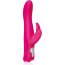 Розовый силиконовый вибромассажер с клиторальным отростком - 25 см. - Розовый силиконовый вибромассажер с клиторальным отростком - 25 см.