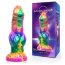 Разноцветный фантазийный фаллоимитатор на присоске - 24 см. - Разноцветный фантазийный фаллоимитатор на присоске - 24 см.