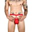 Красные сексуальные трусы-джоки на тонких ремешках - Красные сексуальные трусы-джоки на тонких ремешках