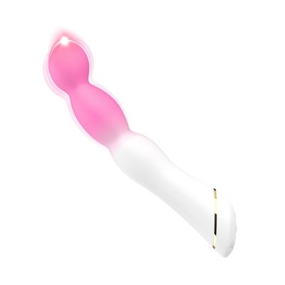 Бело-розовый вибромассажер с круглой головкой - 21,5 см. Длина: 21.5 см. Диаметр: 3.3 см. Оригинальный вибромассажёр для стимуляции эрогенных зон – влагалища, клитора, сосков и т.д. Может использоваться во время эротической прелюдии или стать полноценным участником интимной близости. Разнообразные режимы вибрации усиливают возбуждение и обеспечивают фееричные оргазмы. 9 режимов вибрации. Эргономичная форма интимного аксессуара способствует лёгкому введению и дарит незабываемые ощущения. Секс-игрушка изготовлена из приятного бархатистого материала. Хорошо гнётся в разные стороны. Страна: Китай. Материал: силикон. Батарейки: встроенный аккумулятор.