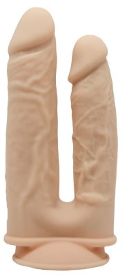 Телесный анально-вагинальный вибромассажер Model 1 с пультом ДУ Получить наслаждение 2-в-1 проще, чем может показаться. Эта секс-игрушка из бархатистого на ощупь материала представляет собой два слившихся в основании фаллоса, которые имеют режим вибрации. Длина вагинального отростка - 19,5 см., диаметр - 4,5 см. Длина анального отростка - 17,5 см., диаметр - 3,7 см. Страна: Китай. Материал: силикон. Батарейки: встроенный аккумулятор.