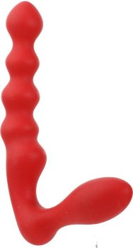 Красный силиконовый стимулятор PURRFECT SILICONE - 19 см.