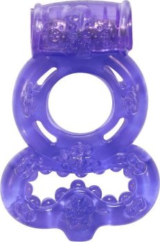 Фиолетовое эрекционное кольцо Rings Treadle с подхватом