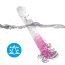 Бело-розовый вибромассажер с крупной головкой - 20,4 см. - Бело-розовый вибромассажер с крупной головкой - 20,4 см.