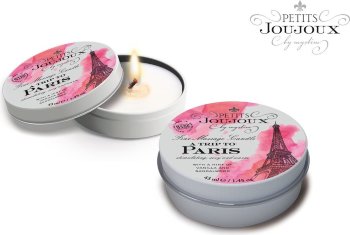 Массажная свеча Petits Joujoux Paris с ароматом ванили и сандала - 33 гр.