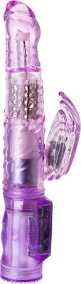 Фиолетовый вибратор High-Tech fantasy с клиторальным лепестком - 21 см. Длина: 21 см. Диаметр: 2.9 см. High-Tech fantasy - вибратор A-Toys с функцией вращения и мощным клиторальным стимулятором. Несколько рядов металлических шариков многократно увеличивают возбуждающий эффект. Игрушка имеет не только 8 режимов вибрации, но и 4 режима ротации, скорость которых удобно управляется кнопками на рукояти игрушки. Особенность в том, что вы можете использовать их отдельно, или же совмещать мягкое воздействия на стенки влагалища с клиторальной стимуляцией. Дополнительно предусмотрена кнопка для выбора направления ротации. Рабочая длина - 11,2 см. Страна: Китай. Материал: термопластичный эластомер (TPE). Батарейки: 3 шт., тип AAA.