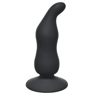 Чёрная анальная пробка Waved Anal Plug Black - 11 см. Длина: 11 см. Диаметр: 3.1 см. Анальная пробка Waved Anal Plug, изготовленная из высококачественного медицинского силикона, не только прослужит долго, но и гарантирует высокий уровень гигиеничности и не доставит хлопот во время мытья. Оптимальный размер игрушки, заостренный кончик и узкая ножка позволят получить максимальное удовольствие от стимуляции. А прочная присоска надежно зафиксирует девайс на любой плоской поверхности. Получайте свежие и яркие ощущения каждый раз. Страна: Россия. Материал: силикон.