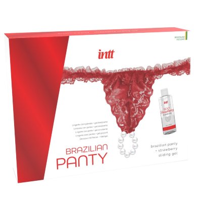 Красные трусики со стимулирующими бусинами и массажным гелем Sliding Gel Strawberry в комплекте Красные трусики со стимулирующими бусинами и массажным гелем Sliding Gel Strawberry(50 мл.) в комплекте. Glycerin, Aqua (Water), Propylene Glycol, Aroma, Hydroxyethylcellulose, Sodium Benzoate. Страна: Португалия.