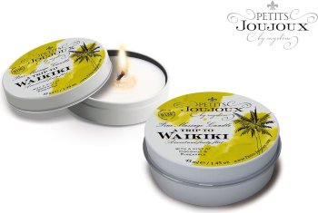 Массажная свеча Petits Joujoux Waikiki Beach с ароматом кокоса и ананаса - 33 гр.