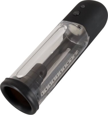 Автоматическая вакуумная помпа для пениса Rebel - 24,5 см. Длина: 24.5 см. Диаметр: 5.5 см. Вакуумная помпа для мужчин с автоматическим насосом. Самый эффективный способ тренировки мужской потенции - использование вакуумной помпы. Просто введите внутрь колбы пенис и создайте желаемое давление: появление вакуума вызовет дополнительный приток крови к пенису, которая заполнит пещеристые тела. Вы можете закрепить эрекцию с помощью любого эрекционного кольца и наслаждаться результатом! Незаменима для профилактики застойных явлений и тренировки эрекции. Мерная шкала позволит наблюдать за увеличением вашего достоинства во время использования. Максимально простое и удобное управление - помпа включается простым нажатием кнопки питания, а еще одна кнопка обеспечивает быстрое создание вакуума внутри колбы помпы. Внутренний диаметр манжеты - 2,3 см. Страна: Германия. Материал: анодированный пластик, силикон. Батарейки: 2 шт., тип AA.