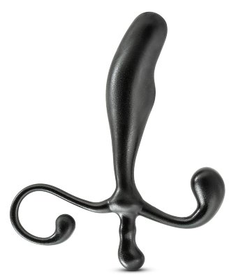 Черный стимулятор простаты Prostate Stimulator - 12,7 см. Длина: 12.7 см. Диаметр: 2.5 см. Стимулятор простаты Prostate Stimulator с ограничителями. Страна: Китай. Материал: силикон.