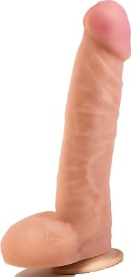 Фаллоимитатор-гигант на присоске из неоскин - 23,5 см. Длина: 25.5 см. Диаметр: 5 см. Реалистичный фаллоимитатор-гигант с мошонкой подарит вам незабываемое сексуальное наслаждение. Привлекательный внешне дилдо-реалистик максимально приближен к оригиналу: такой же венозный рельеф и форма головки, а материал неоскин на ощупь практически не отличается от человеческой кожи. Для более комфортного использования фаллоимитатор снабжен присоской, которая крепится к любой ровной поверхности. Рабочая длина - 20 см. Страна: Россия. Материал: неоскин.