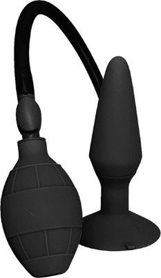 Чёрная анальная втулка с функцией расширения MENZSTUFF LARGE INFLATABLE PLUG - 14,5 см. Длина: 14.5 см. Диаметр: 3.9 см. Чёрная анальная втулка с функцией расширения Large Inflatable Plug. Присоска в основании. Максимальный диаметр - 10 см. Страна: Китай. Материал: силикон.