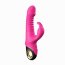 Ярко-розовый рельефный вибратор-кролик - 22,7 см. - Ярко-розовый рельефный вибратор-кролик - 22,7 см.