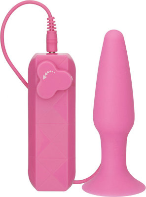 Розовая вибровтулка с выносным пультом управления - 11,4 см. Длина: 11.4 см. Диаметр: 3 см. Розовая вибровтулка с выносным пультом управления. Страна: Китай. Материал: силикон. Батарейки: 2 шт., тип AAA.