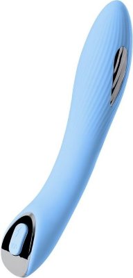 Голубой силиконовый вибратор с электростимуляцией TESLA G-POINT - 21 см. Длина: 21 см. Диаметр: 3.5 см. Вибратор с электростимуляцией PHYSICS TESLA G-POINT. 10 режимов электростимуляции. 10 режимов вибрации. Утончённый и элегантный дизайн разработан с учётом женской анатомии. Небольшой изгиб головки стимулирует точку G. Мягкий и нежный силикон приятен к телу, а также прост в уходе. Вибратор генерирует разряды микротока, которые ощущаются как нежное покалывание. Электростимуляция сокращает интимные мышцы, таким образом повышая их тонус. Оргазм с вибраторами Physics глубокий и насыщенный, благодаря притоку крови и кислорода к органам тазового дна. Не требует батареек и заряжается с помощью USB-провода (в комплекте). Рабочая длина - 15 см. Страна: Китай. Материал: силикон. Батарейки: встроенный аккумулятор.