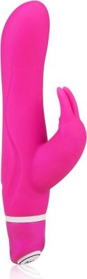 Розовый силиконовый вибратор со стимулятором клитора - 21 см. Длина: 15 см. Диаметр: 3 см. Очень мощный и яркий вибратор с клиторальным стимулятором в виде кролика! Выполнен из розового силикона без запаха, водонепроницаемый, имеет 7 различных режимов, которые управляют сразу 2 моторами! Почему этот вибратор настолько хорош, как мы о нем говорим? Потому что один мощнейший мотор расположен в самой головке с загнутым кончиком, который направленно воздействует на точку G, а второй - в силиконовых ушках кролика, которые стимулируют клитор. Массажер с 3 скоростями вибрации и 4 функциями пульсации и эскалации! Массажер с дополнительной функцией быстрого выключения - для этого задержите кнопку на несколько секунд. Рабочая длина - 8 см. Страна: Швейцария. Материал: силикон. Батарейки: 2 шт., тип AAA.