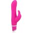 Розовый силиконовый вибратор со стимулятором клитора - 21 см. - Розовый силиконовый вибратор со стимулятором клитора - 21 см.