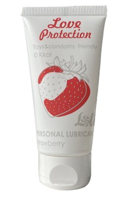 Лубрикант на водной основе с ароматом малины Love Protection Strawberry - 50 мл. Лубрикант с ароматом клубники на водной основе не содержит калорий. Обеспечивает мягкое скольжение. Только пищевые компоненты в составе. Без красителей. Подходит для использования с презервативами и интимными игрушками. Легко смывается водой. легкими движениями нанесите лубрикант перед половым актом. Необходимое количество лубриканта подбирается индивидуально. После нанесения тубу следует плотно закрыть. вода очищенная, глицерин, гидроксиэтилцеллюлоза, ароматизатор пищевой, бензоат натрия, сорбат калия, пропиленгликоль, сахаринат натрия, лимонная кислота. Страна: Россия. Объем: 50 мл.