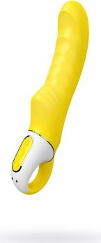 Жёлтый вибратор Yummy Sunshine - 22,5 см.
