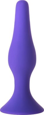 Фиолетовая анальная втулка Toyfa A-toys - 12,5 см. Длина: 12.5 см. Диаметр: 3.2 см. Откройте новые ощущения с анальными пробками A-Toys! Она выполнена из безопасного, долговечного и простого в уходе высококачественного 100% медицинского силикона. Игрушка разработана специально для новичков в области анальных удовольствий. Узкий кончик максимально облегчает ввод, а ограничительное основание в виде присоски делает ее безопасной в использовании и позволяет надежно закреплять на плоских поверхностях. Рабочая длина - 10 см. Страна: Китай. Материал: силикон.