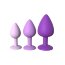 Набор из 3 фиолетовых анальных пробок со стразами Little Gems Trainer Set - Набор из 3 фиолетовых анальных пробок со стразами Little Gems Trainer Set